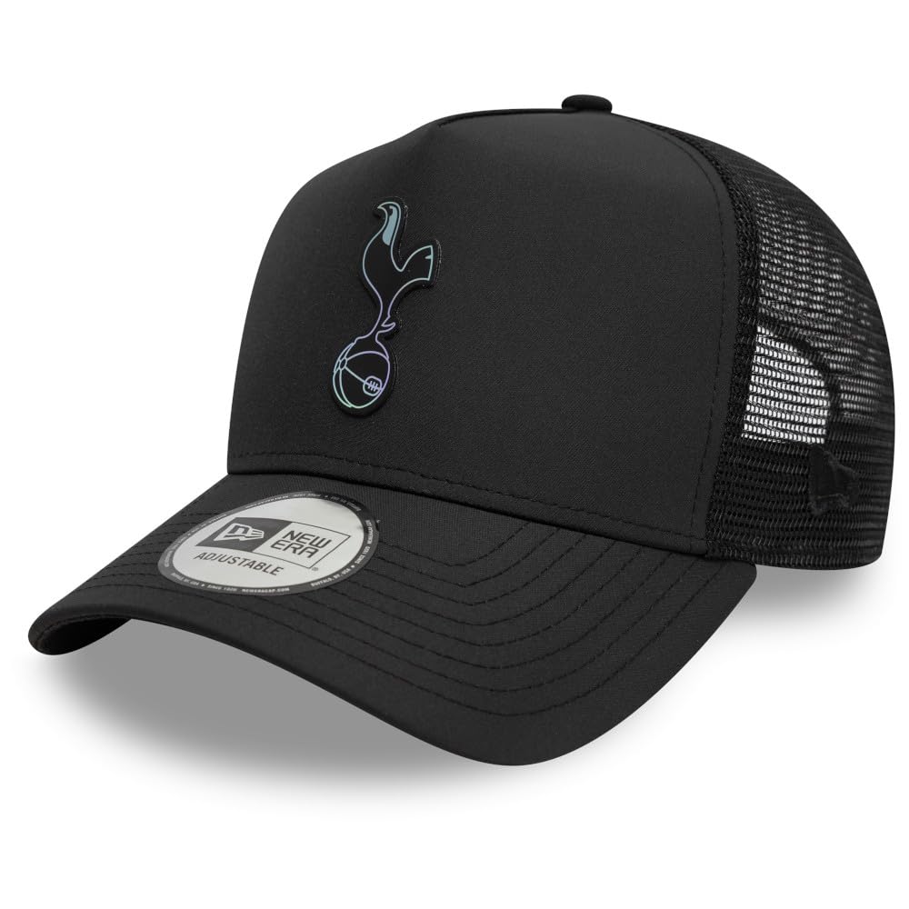 New Era Unisex Black Adult's Iridescent Tottenham Hotspur Spurs Football Baseball Cap Trucker Hat