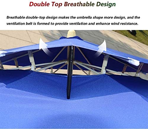 Sombrilla para mesa exterior impermeable CLSDRZC de 9 pies 4