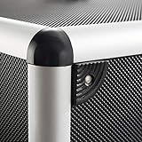 Arebos Transportkoffer/Aluminiumkoffer / 100L / XL XXL/Mit 3 Tragegriffen/Schwarzer ABS Korpus/Koffer Abschließbar - 8