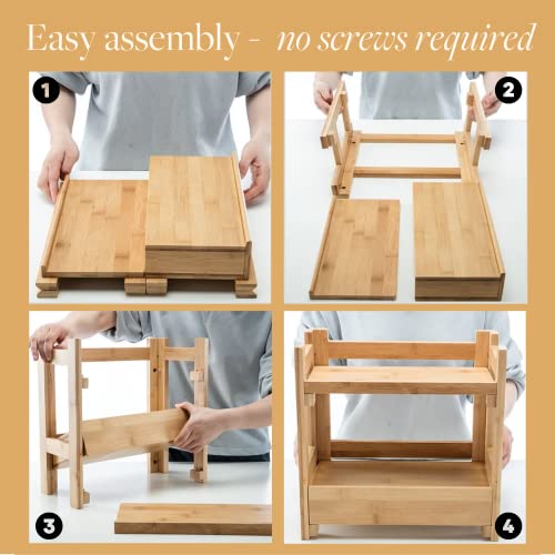 Gobam Bathroom Counter Organizer Shelf Cosmetic And Vanity Perfume Organizer Shelf With Drawer, Easily Assembled Suitable For Mom Or Wife, Bamboo #TOP5