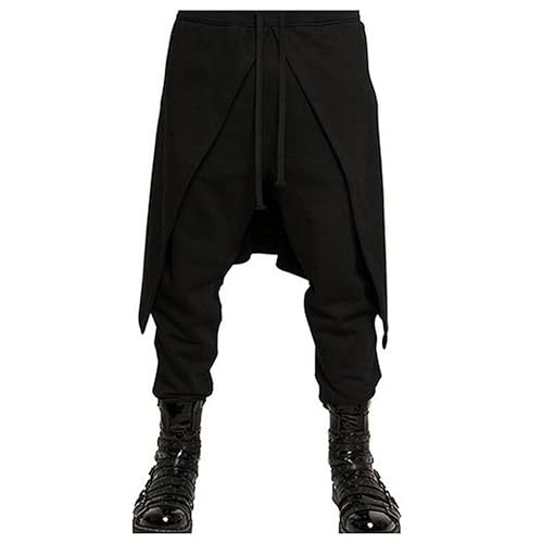 Boomtrader Mens Medieval Steampunk Pants Punk Pirate Renaissance Gothic Trousers Costume - Medium - Black