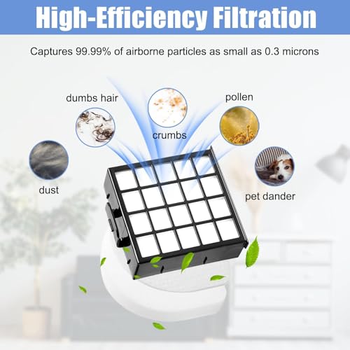 Image of Alrens AZ4002 Replacement Filter and Odor Kit for Shark POWERDETECT Upright Vacuum Cleaner AZ4002 AZ4000 AZ4002W, Inlcudes 2 Filters + 4 Foam & Felt Kit + 4 Odor Neutralizer