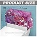 Maiyoinou Purple Toilet Tank Cover with Storage Pockets No Tools Needed Easy Installation Toilet Tank Storage Cover for Small Bathroom, Butterfly Daisy Marble