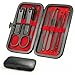 Manicure Set, Okom Luxury Manicure 10 In 1 Stainless Steel Nail Kit, Pedicure Kit, Nail Clippers, Professional Grooming Kit- Gift for Husband, Boyfriend, Lover, Parents, Women, Nail Care(Black)
