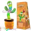 Dancing Talking Cactus Toy, Cactus Baby Toy Repeat What You Say for Baby Boys Girls Easter Basket Stuffers Gift, Mimicking Cactus Toy Singing 120 Songs and 15 Second Recorder Musical Toys