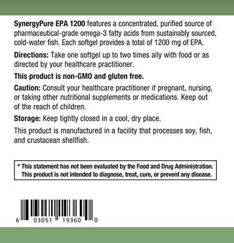 Synergypure Epa Fish Oil 1200 Mg. Epa Per Softgel | 90 Ea | Each Softgel Provides A Total Of 1200 Mg Of Epa #TOP5