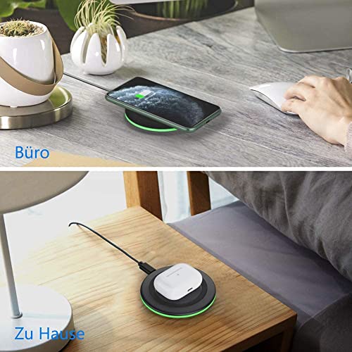 yootech Wireless Charger Kompatibel mit iPhone 15 14 13 12 11 Pro Max Mini, Kabelloses Ladegerät für iPhone SE 2022/XS MAX/XR/X/XR/8, Air Pods 3/Pro 2, 10W Max für Samsung S22/S21/S20/S10/Note 20/10 – Bild 5
