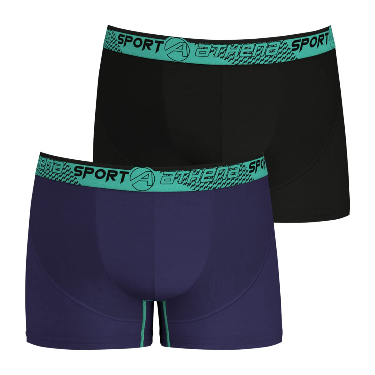 Athena Men's Running LN22 Underwear, Noir/Marine, M