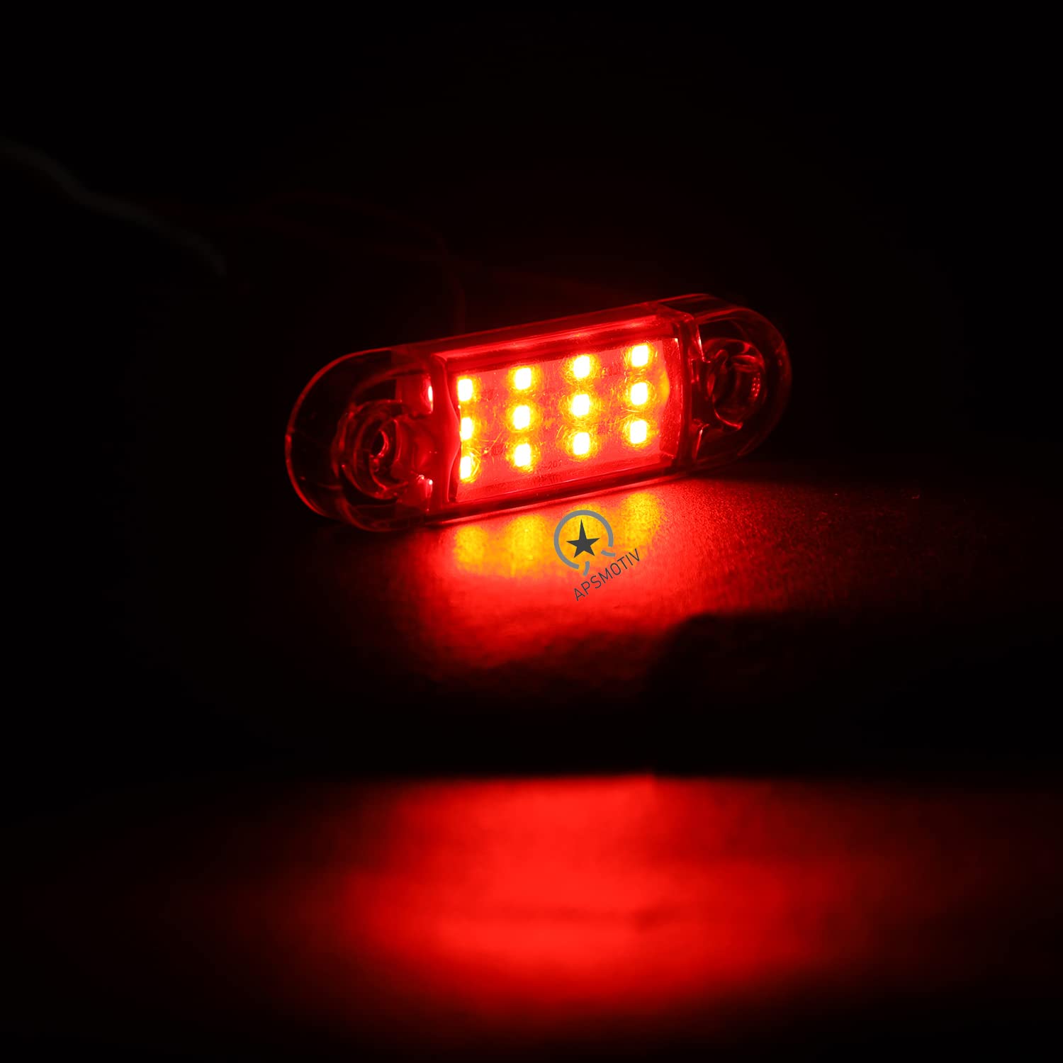 LED Side Marker Clearance Lamp Heavy Truck Lighting Universal FitLED Marker lights trailer, 12V Trailer Marker Light for semi trucks freightliner cargo Marker lights (Red, 18-Pack)