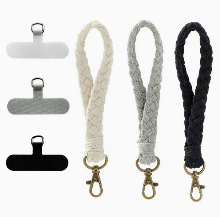 DUINIU 6 Cordes De Téléphone Portable, Bracelets Tressés, Unisexe, Porte-Clés, Téléphones Anti-Perte, Adapté À Tous Les Smartphones.