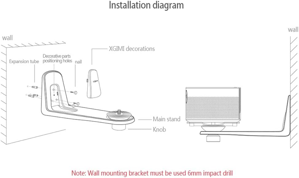 Projector Accessories X-Wall Mount Bracket Angle Adjustable for H3/ Z4 / H2/ H3S Z8X Stand