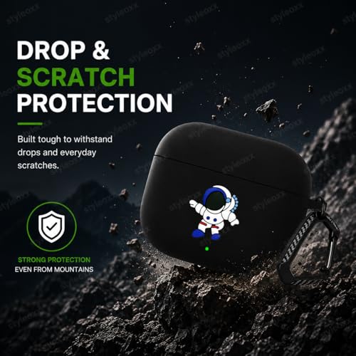 Image of Anvique Silicone Case for OnePlus Buds 4 Pro,Shockproof Protective Cover, Scratch Resistant, Lightweight, Precise Fit with Charging Access (Astronout T)
