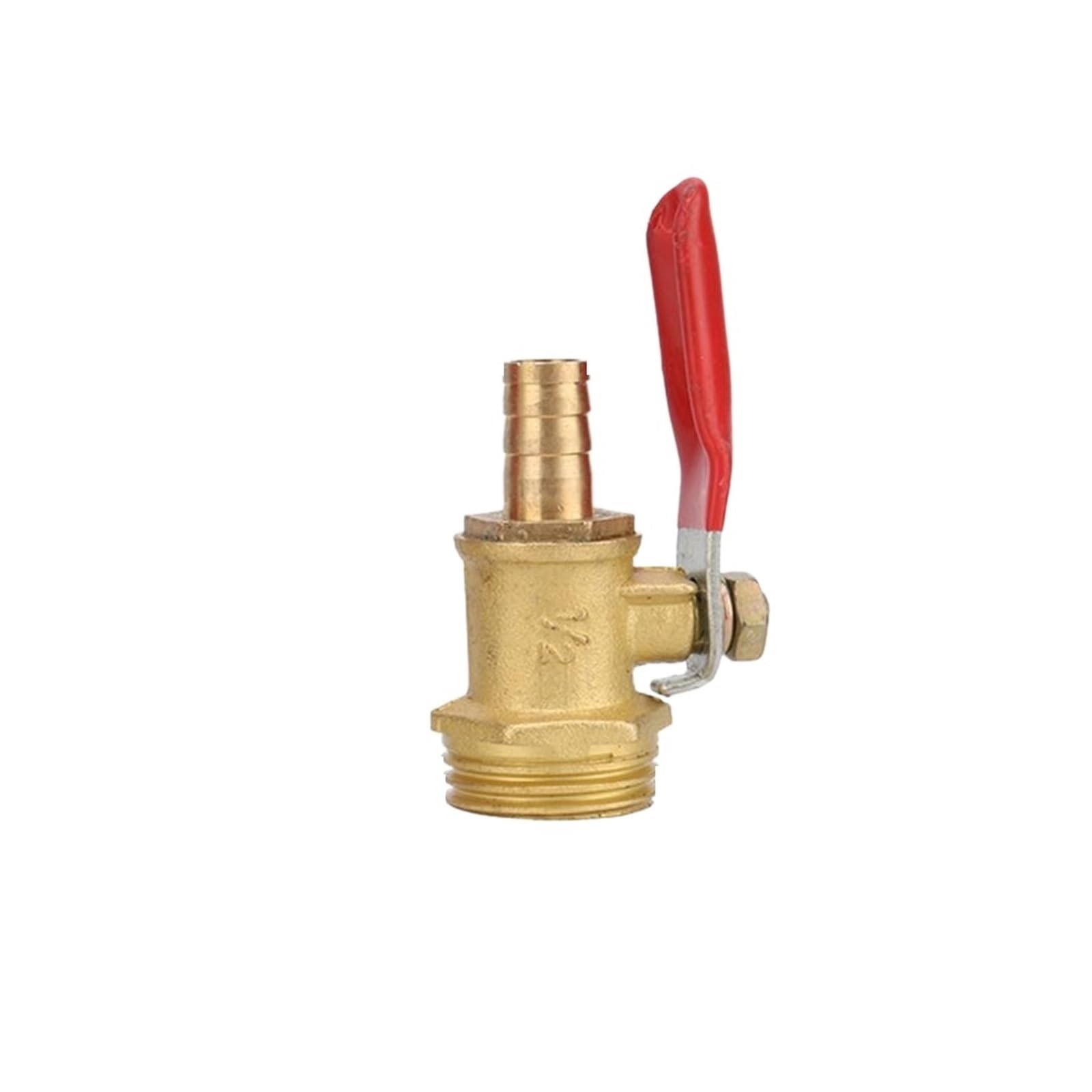 Válvula de cierre de latón de 8 mm y rosca 1/2" para tuberías de gas, combustible y aire