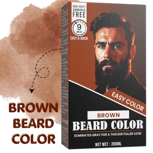 Image of Fruit Vinegar Hair Dye Color for Both Men, Women, Natural & Ammonia Free Color Dye (Black, A /B 100 Ml) (Brown Beard Color, Color + Devloper)