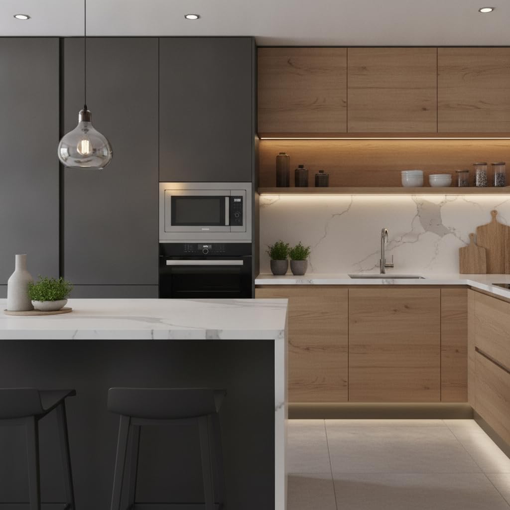 Edesa EMW-2020-IG X Einbau-Mikrowelle (integriert, Grillmikrowelle, 20 l, 700 W, Drehknöpfe, Edelstahl)
