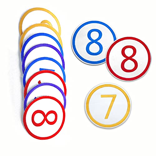 Muka 50 Pcs 1-50 Embroidery Number Patches Iron-On & Sew-On Applique Diy Sewing Clothes Accessories For School/Work Uniform, 1"-Red #TOP3