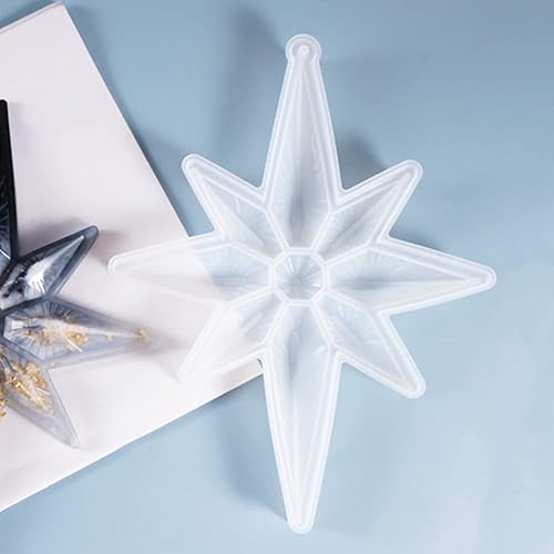 Miniatura 6 de Moldes de silicona de resina de Navidad – Moldes colgantes de estrella 3D para hacer adornos de Navidad – Decoración de manualidades epoxi DIY