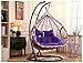 CHHD Cuscini per Sedia a Dondolo in Rattan Appeso per Giardino Patio per Esterni Cuscino e Copertura per sedie per Uovo all'aperto, Dimensioni: 140 x 110 cm (Colore: Bianco)