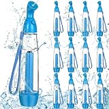 LOYIM 12 Pcs Summer Mister Spray Bottle Set Pump Personal Mister Cooling Spray Bottles with Carrying Loop Water Refillable Empty Plastic Portable Misting Sprayers for Outdoor Camping Hiking (Blue)