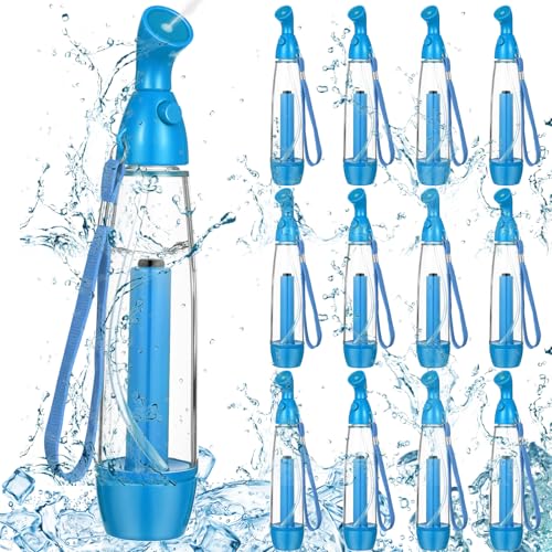 Image of LOYIM 12 Pcs Summer Mister Spray Bottle Set Pump Personal Mister Cooling Spray Bottles with Carrying Loop Water Refillable Empty Plastic Portable Misting Sprayers for Outdoor Camping Hiking (Blue)