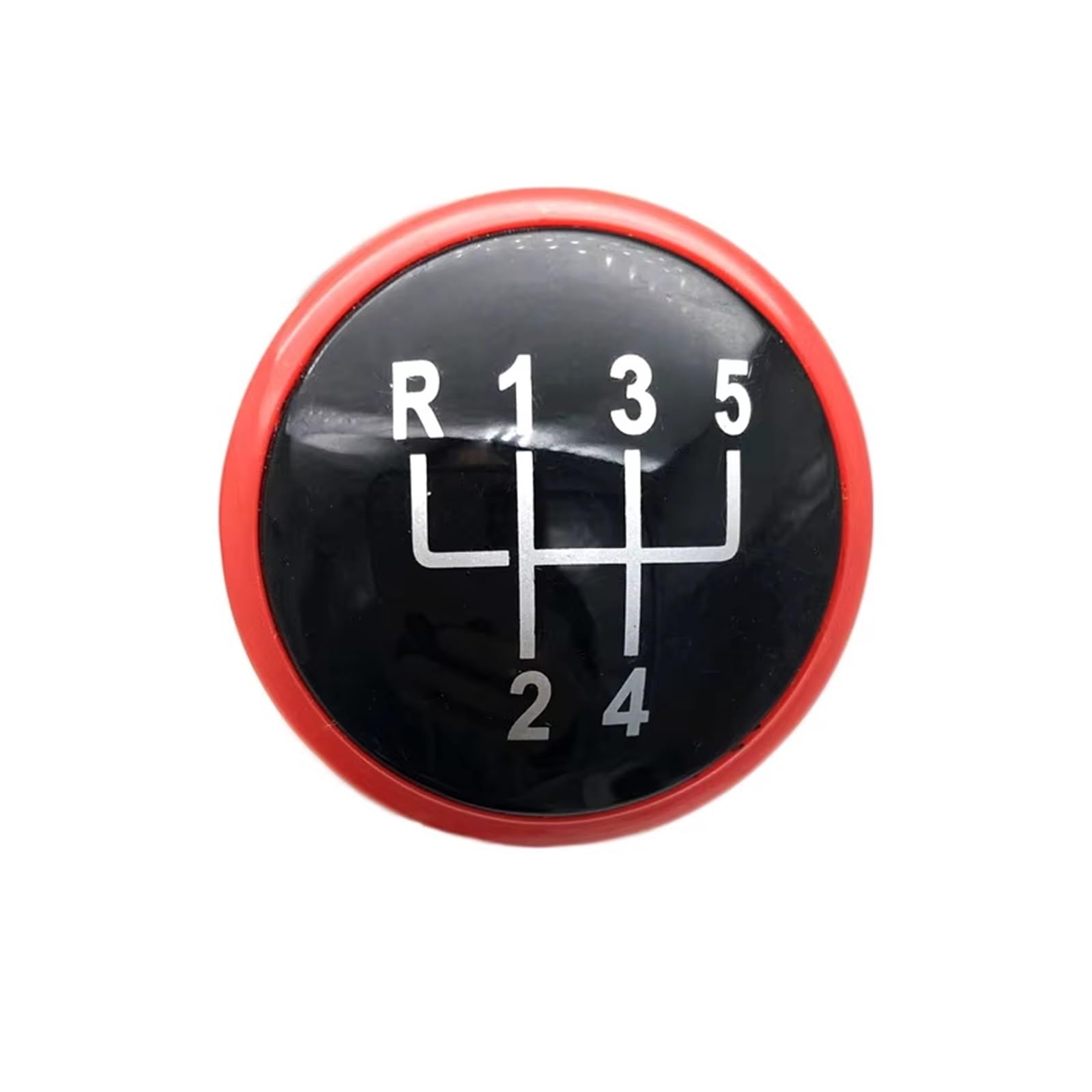 OUVECR Car Shift Gear Knob Handle for Seat for Cordoba for Ibiza for Inca 5/6 Speed Gear Shift Knob Cap Cover Car Interior Gear Shift Cover(Red 5 Speed)
