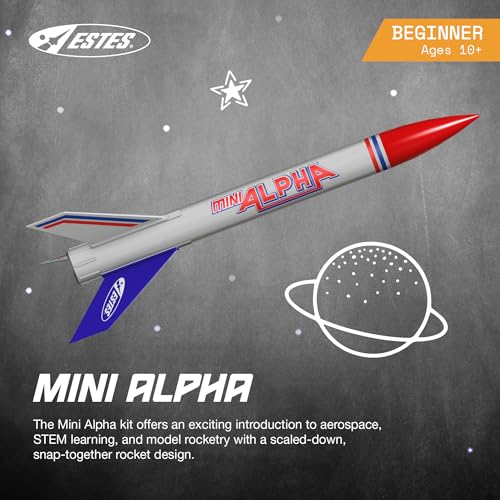 Estes Rockets 002098 Mini Alpha | Beginner Model Rocket for All Ages | Up to 690 ft | Model Rockect - Thumbnail 2