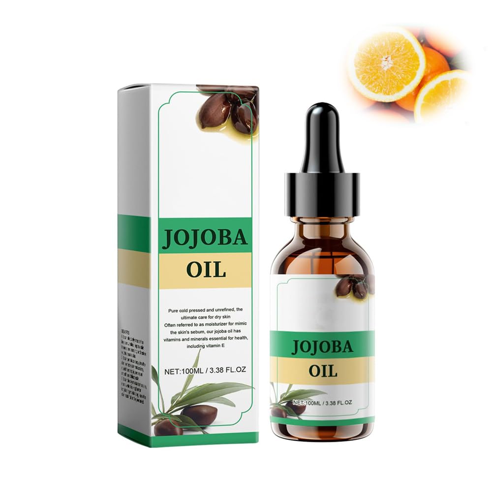 Azonee Jojoba Oil Organic Cold Pressed 100ml, Facial & Body Oil for Lightens Fine Lines, Tightens Skin, Anti-Wrinkle, Multipurpose Oil facial essential oil, Skin Care, Massage, 100 ml