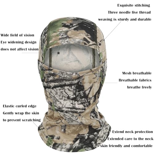 Image of 6PCS Camo Face Mask Ski Mask Motorcycle Balaclava Full Face Mask Windproof UV Protection Cover Men Women Outdoor