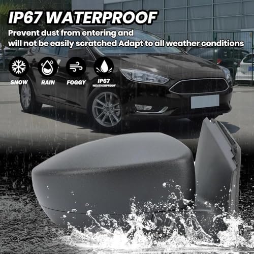 Ensemble rétroviseur pliable Ford Focus 2015-2018 noir complet