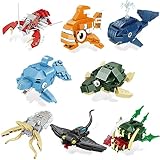 KAZI Deep Sea Creatures Building Sets,Whale,Squid,Clownfish Sea Animal Toys,Ocean Animal Building Blocks,Figures Set,Gift for 6 Plus Year Old Girls and Boys