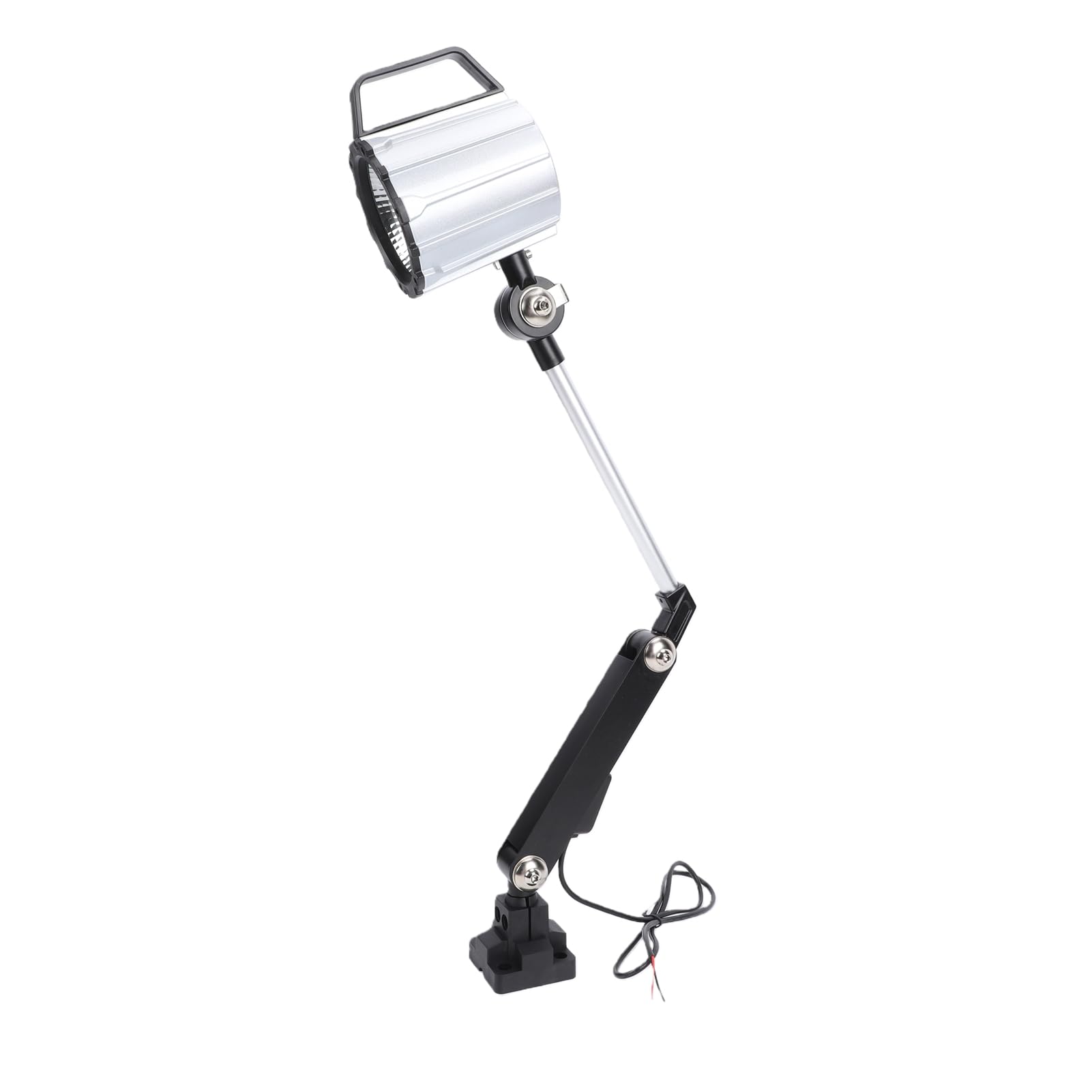 YWBL-WH Luz de Torno de Madera, Aleación de Aluminio, Luz de Máquina LED Articulada de 24 W con Cabezal Ajustable 360 ​​para Tornos CNC y Fresadoras