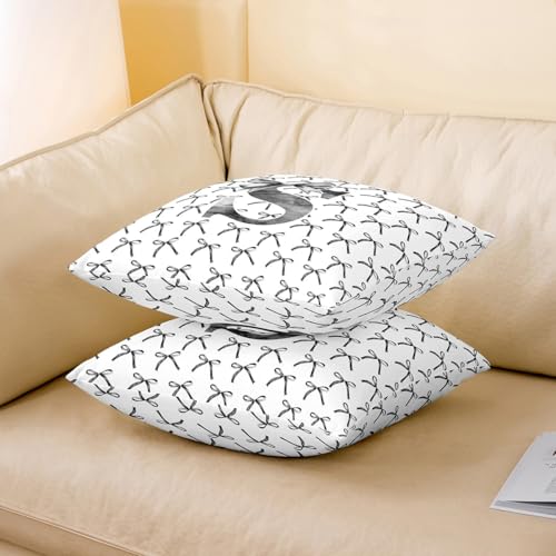 Housses de coussin patchwork chic nœud papillon Manfei double face