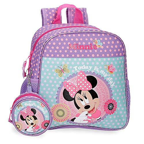 Disney Minnie Today Is My Day Mochila Guarderia Morado 21X25X10 Cms Poliéster 5,25L