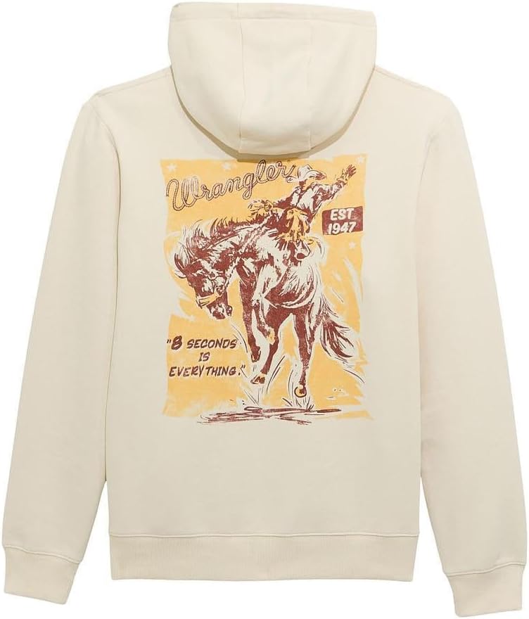 Wrangler Men's White 8 Second Hoodie