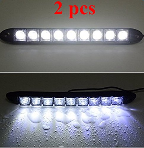 2 Pezzi 6 LED Luci di Circolazione Diurne Alto LED...
