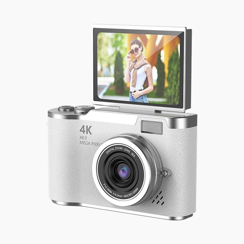 Amazon | フリップスクリーン付き4K HDデジタルカメラ、8倍電子ズーム
