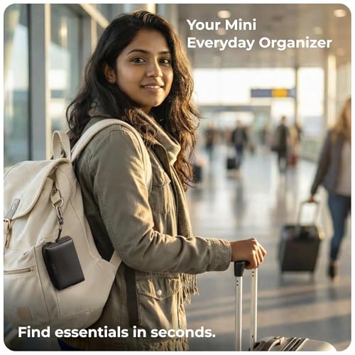 Image of eo Tech Organizer Pouch for Travel | Cable Organiser Bag for Charger, Laptop Accessories, Gadget, Electronics, Power Bank, Toiletry & Personal Care Storage Case (Black, Mini Tech Pouch)