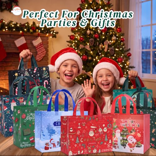 Christmas Gift Bags 8 pcs Reusable Non Wove $5 - image 3