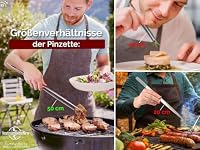 Grillzange Grillpinzette Kochpinzette Pinzette Edelstahl gerade 50 cm – Ansicht 5