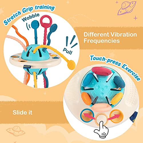 image for B bangcool Montessori Toys for Babies,UFO Shape Colorful Pull String I