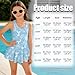 Fonplted Blue Girls Modest Swimwear Lightweight Girls One Piece Swimsuit Sun Protective Girl Bathing Suit with Skirt for All Day Comfort