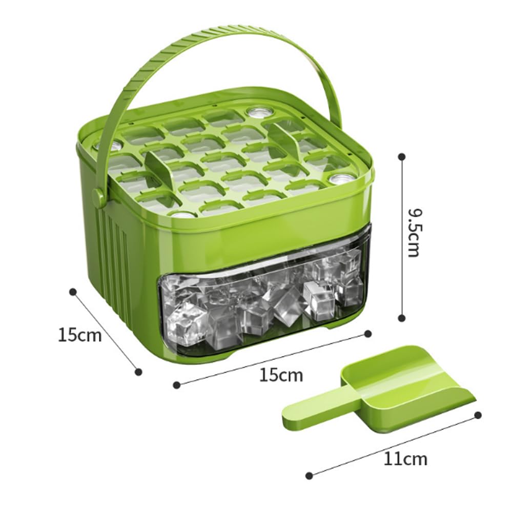 Mini Machine à Glaçons Portable Avec Couvercle Et Bac De Rangement – 50 Glaçons, Modèle 2026 à Extraction Par Simple Pression, Poignée Cachée, Idéale Pour Cocktails (B)