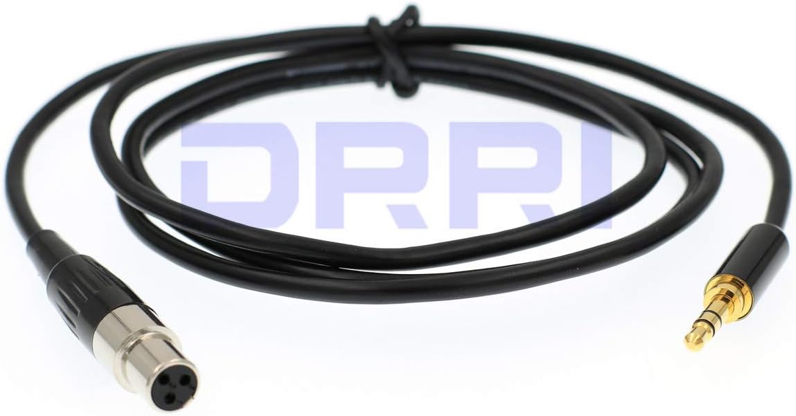 DRRITA3F 3Pin Mini-XLR to 3.5mm TRS Pro Lapel Mic Cable for Zoom F8 (1M)