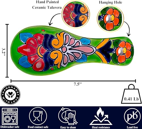 Eltricolor ETC-SRPARENT Mexican Spoon Rest - Talavera Spoon Rest thumb #1