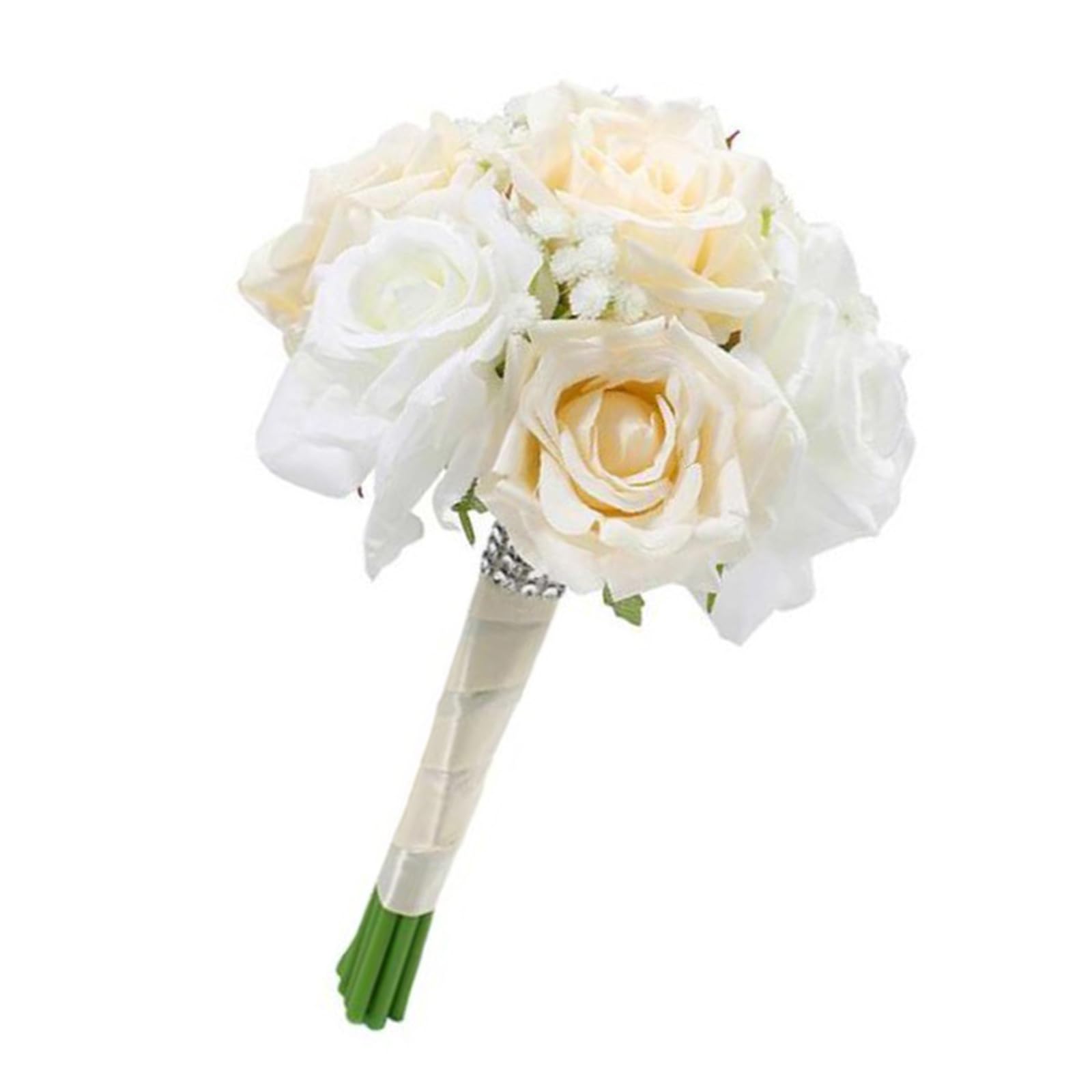 Tsophreniq Stylish Artificial Flower Bridal Bouquet Delicate Handheld Roses for Wedding Celebrations and Decor Bridal Flower