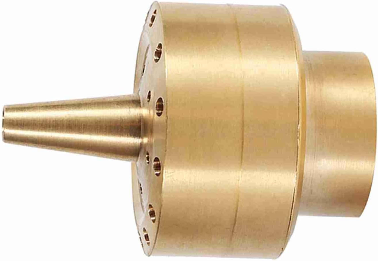 Eujgoov Brass Column Garden Pond Fountain Nozzle, Pond Spray Nozzle Fountain Water Sprinkler Spray Head, Beautiful Golden Color, Easy to Install with for Home