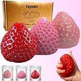 Handmade Strawberry Taba Squishy Toys: 3Pcs Ultra Squishies Squishy Fidget Toys Kawaii Squeeze Toys for Kids and Adults,Relieves Stress Anxiety Gifts for Birthday,Party Favors (3)