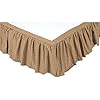 Vhc brands millsboro twin bed skirt 39x76x16 country rustic bedding accessory tan  urban country home decor