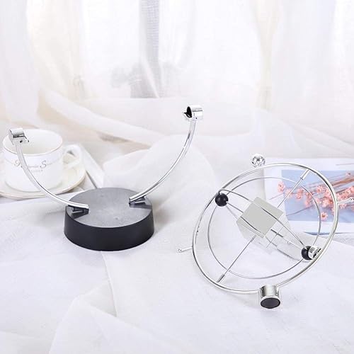Miniatura 4 de Pilipane Kinetic Orbital Craft, columpio magnético cinético orbital artesanal electrónico Swing Ball Desk Newton Pendulum Office Home Adornos