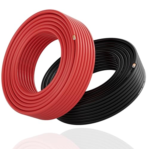 14 Gauge Wire (2-Pack Red/Black Each 25 FT) 14AWG CCA Low Voltage Automotive Primary Harness Wire for Battery Car Audio Remote Trailer Security Alarm Hook Up Electrical Wires for DIY DC